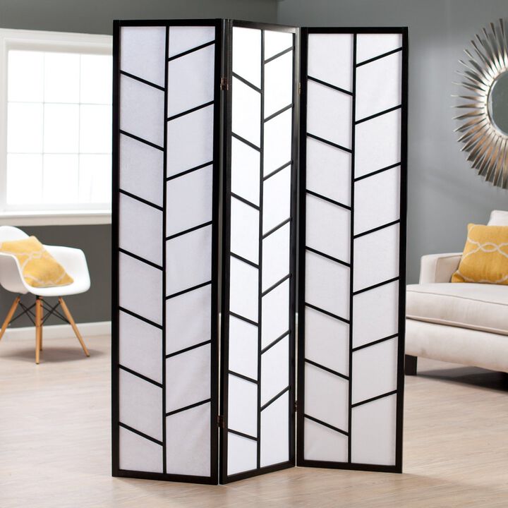 Streamdale 3-Panel Climbing Screen Room Divider, Black