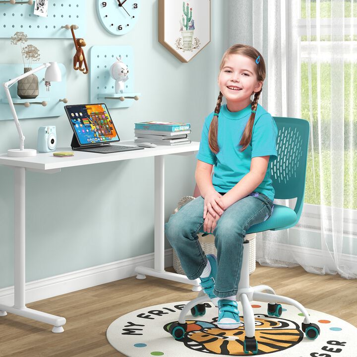Costway Office Task Desk Armless Chair Adjustable Mid Back Swivel Study Chair