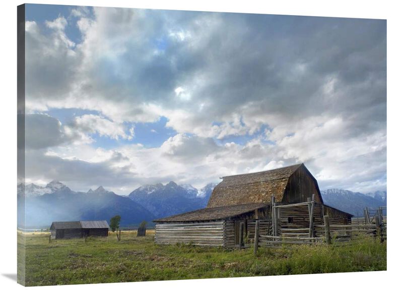 Mormon row barn, Grand Teton National Park, Wyoming-Canvas Art-40x30