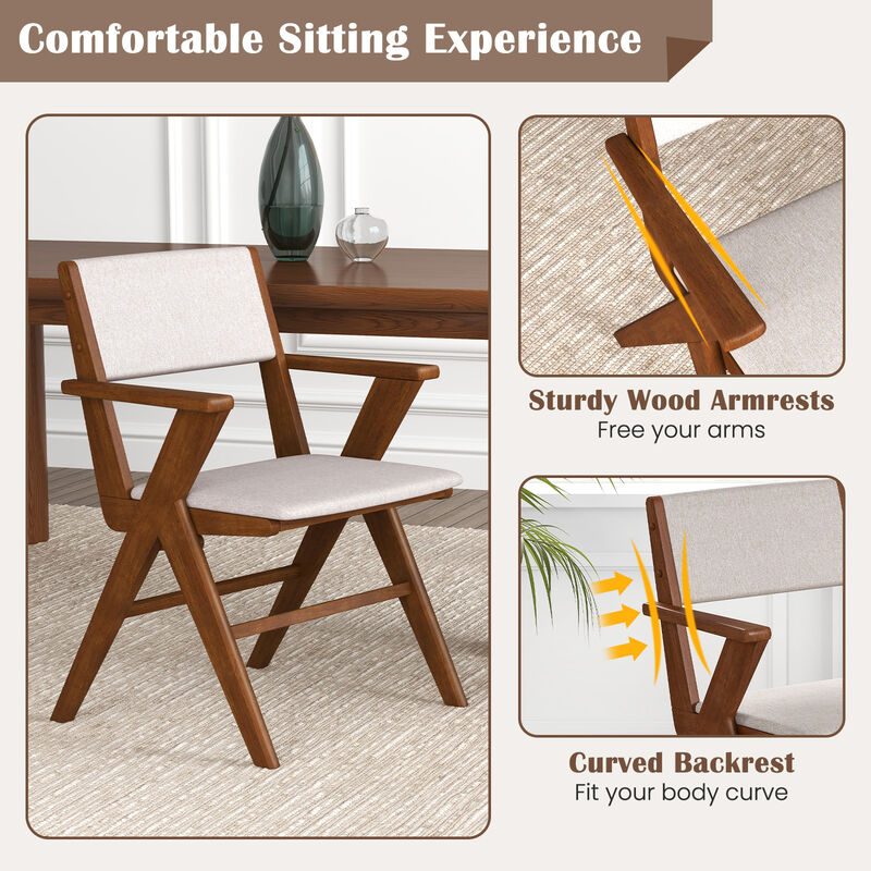 Set of 2 Dining Chairs for Comfortable Seating in Kitchen or Dining Room