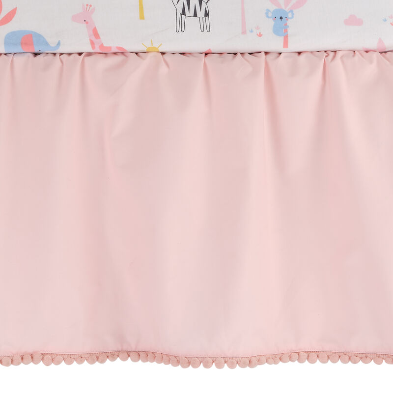 Lambs & Ivy Snuggle Jungle Pastel Safari Cotton Jersey 3-Piece Crib Bedding Set