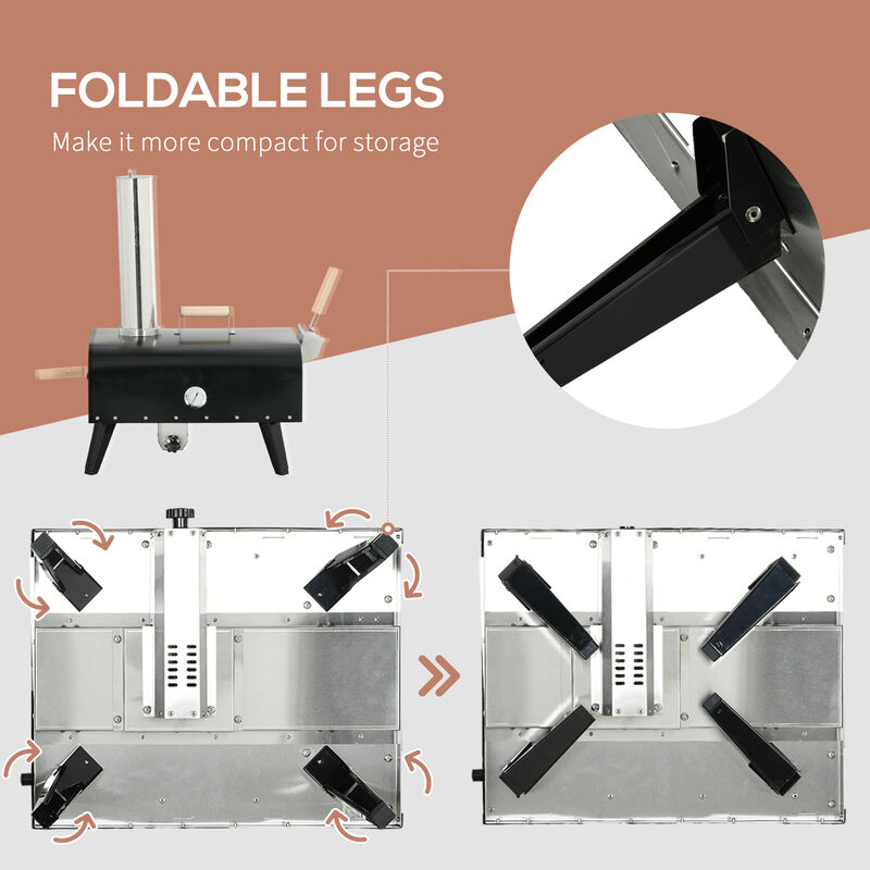 Streamdale Lightning-Fast Portable Pizza Oven with Rotating Stone