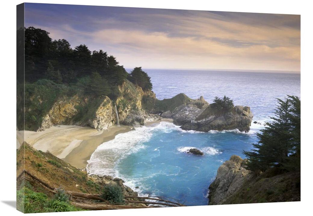 McWay Cove and McWay Falls, Julia Pfieffer-Burns State Park, California-Canvas Art-32x24