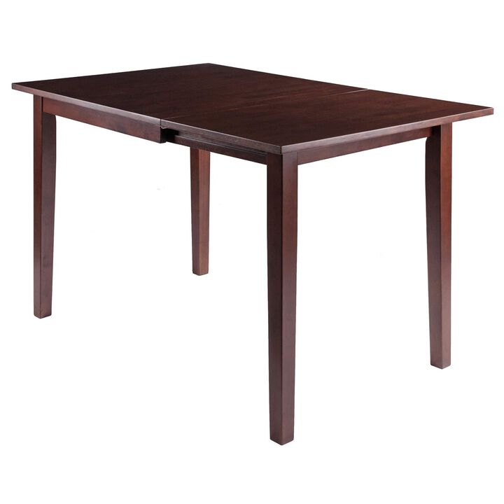 Ergode Perrone Drop Leaf Dining Table - Elegant & Space-Saving Walnut Table for 6 Guests - Sturdy Solid Wood Construction - Assembly & Hardware Included