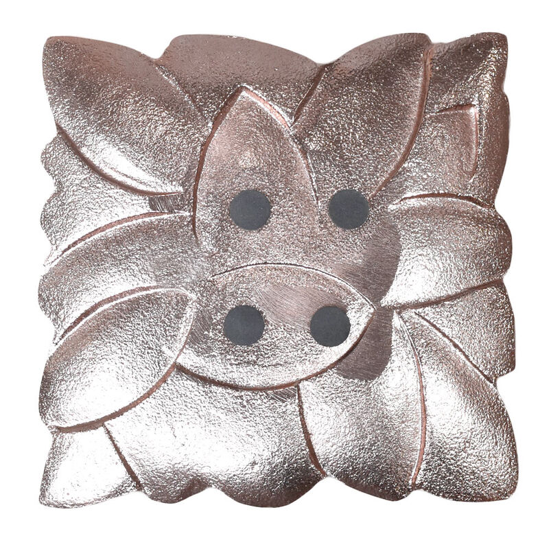 Handmade Decorative Bronze Color Coated 6.88 x 6.88 x 0.78 Inches Aluminium Tray 043AB BBH Home's