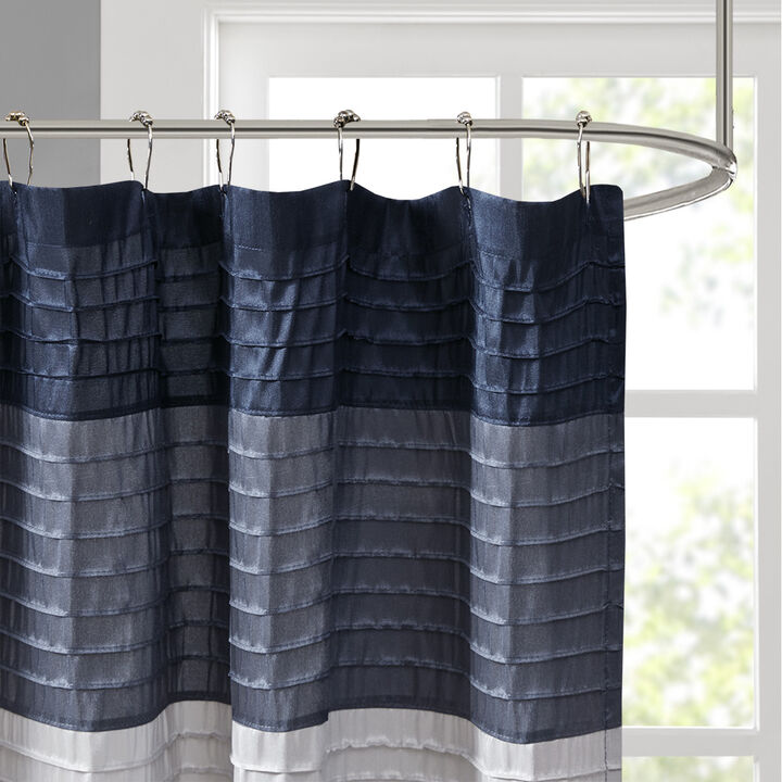 Gracie Mills Nixon Faux Silky Lightweight Shower Curtain