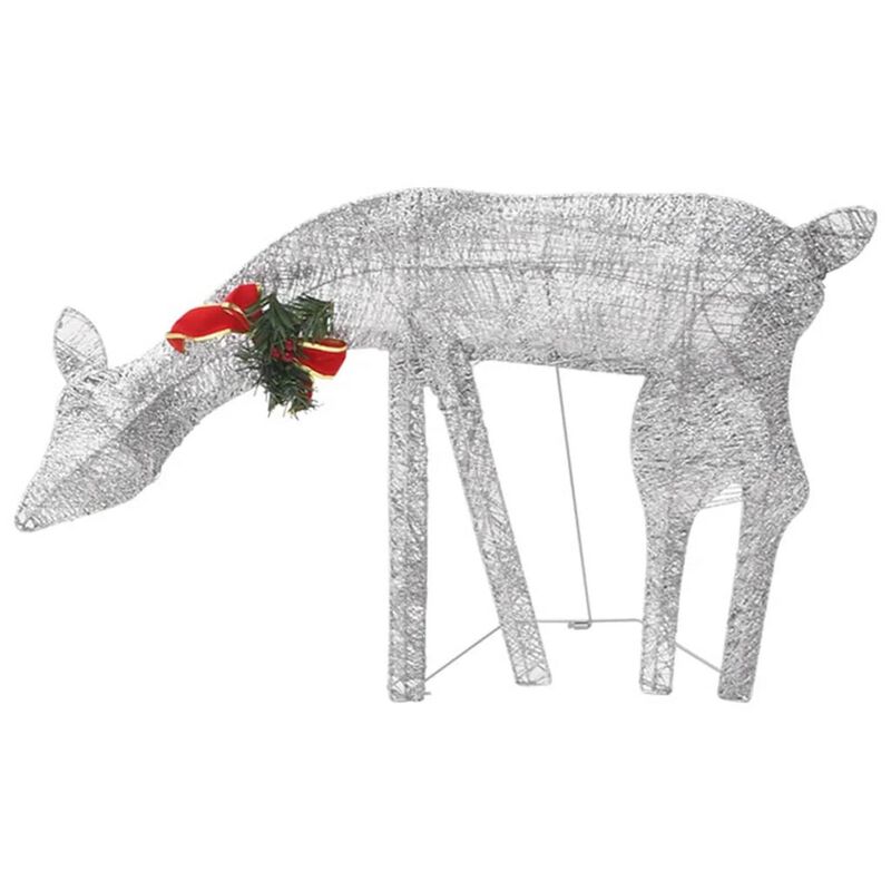 Garden 3pc Reindeer Christmas Decoration, 90 LEDs, Cool White Lights - Benzara