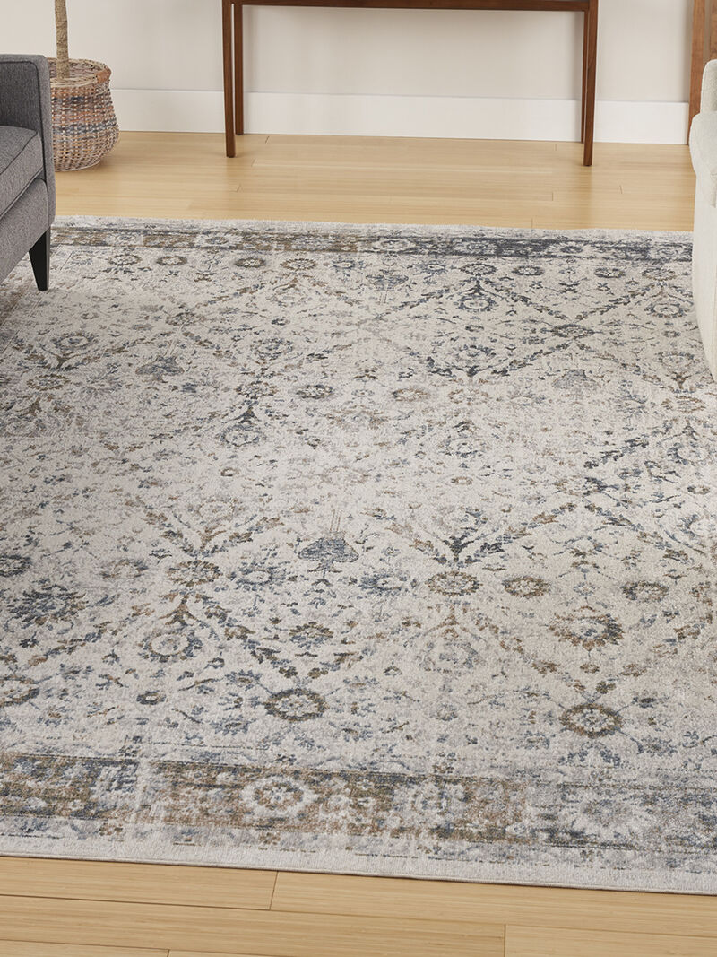 Astra Machine Washable ASW16 Ivory/Blue 7'10" x 10' Rug