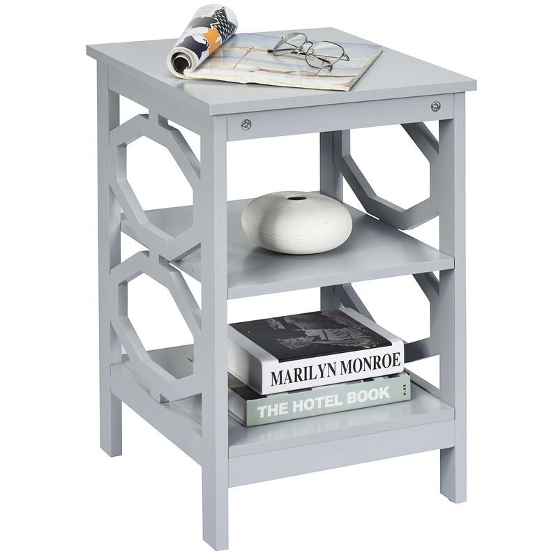 3-Tier Nightstand Sofa Side End Accent Table