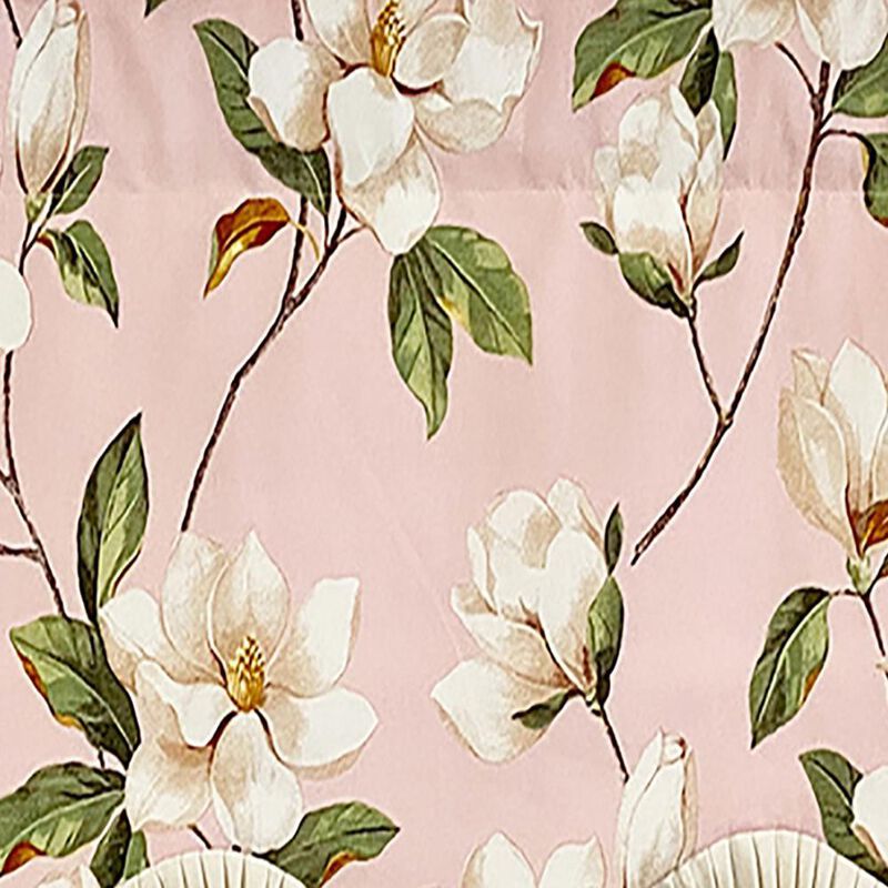 RLF Home Magnolia Ruffled Provance Valance Gray. 3" Rod Pocket, Layered. 50"W x 16"L