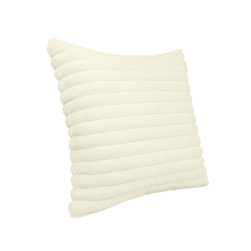 Furry Taupe Vegan Fur Rectangular Accent Pillow