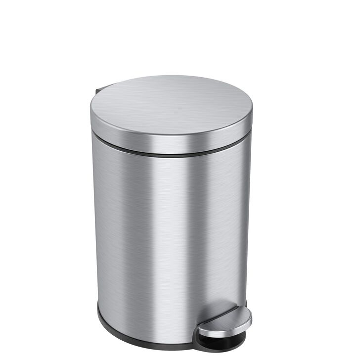 iTouchless 3.2 Gallon / 12 Liter SoftStep Round Step Pedal Trash Can