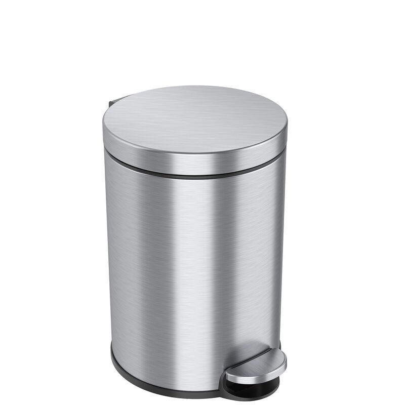 iTouchless 3.2 Gallon / 12 Liter SoftStep Round Step Pedal Trash Can