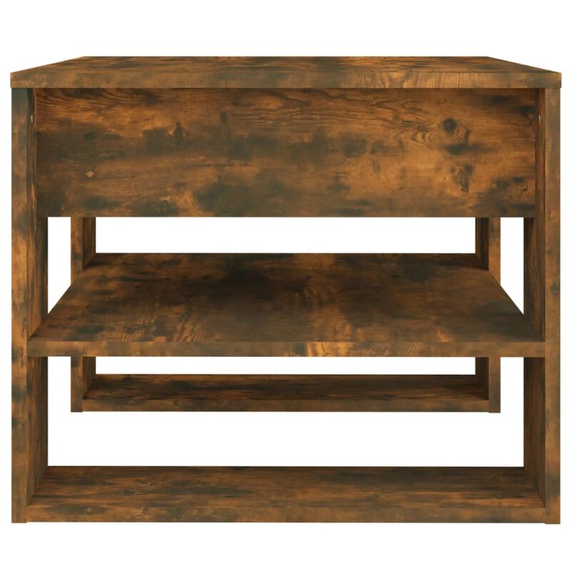 vidaXL Coffee Table Smoked Oak 21.9"x21.7"x17.7" Engineered Wood