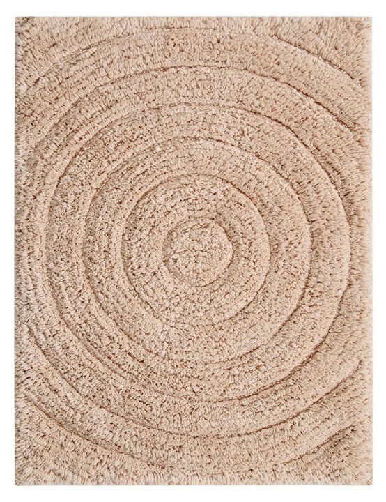 Knightsbridge Echo 220 GSF Non Skid Back Bath Rug 17" x 24" - Natural