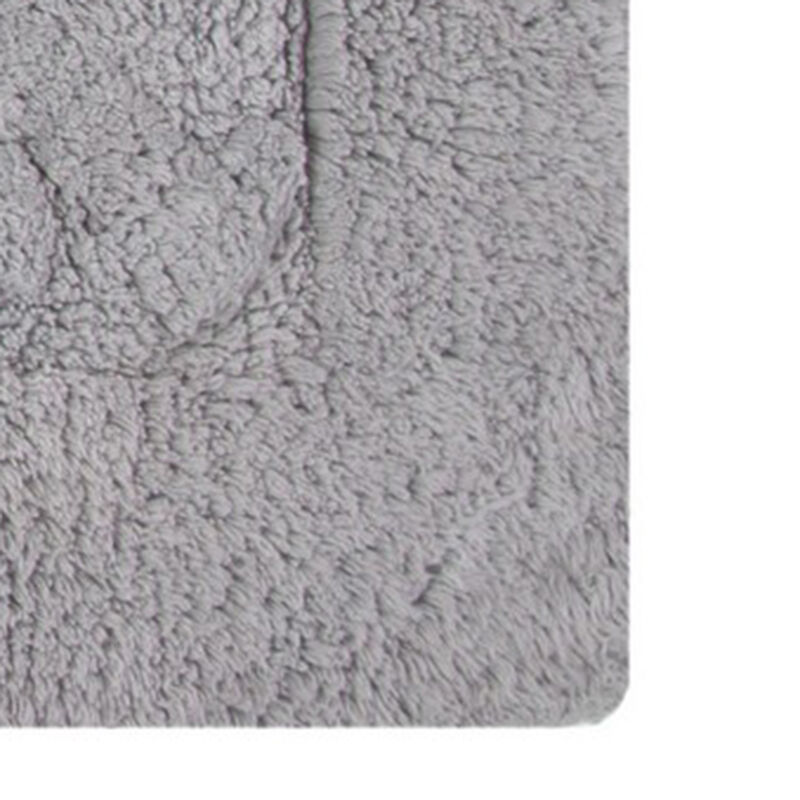 Knightsbridge Chain Bath Rug Cotton Non Skid Back - 21x34", Silver