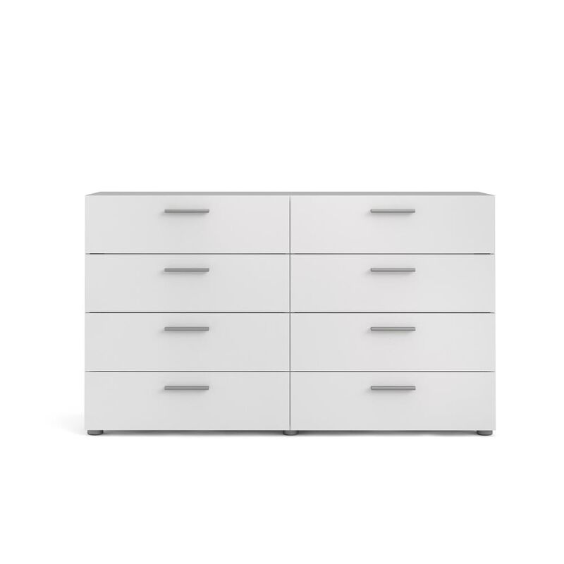 Tvilum Austin 8 Drawer Double Dresser, White