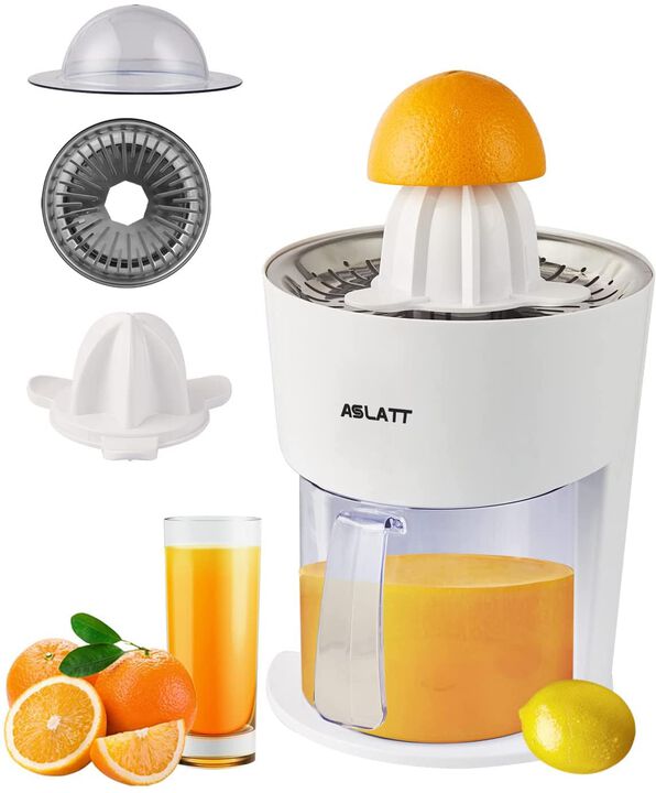 Electric Orange Juicer Citrus Squeezer for Lime Grapefruit, Orange Crush Machine Detachable Design Easy Clean, 28Oz