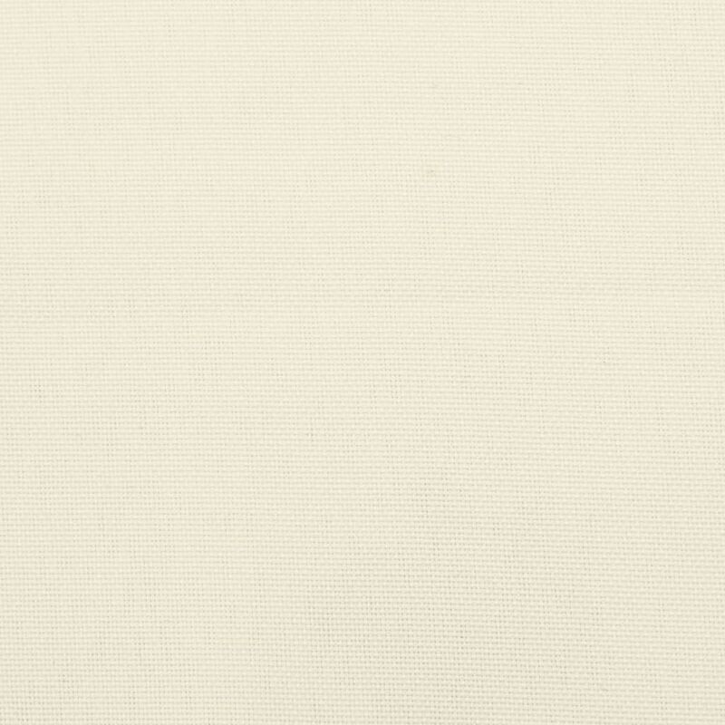 Claire Outdoor Cushion for Bench, Tufted White Oxford Fabric, 59 Inch - Benzara