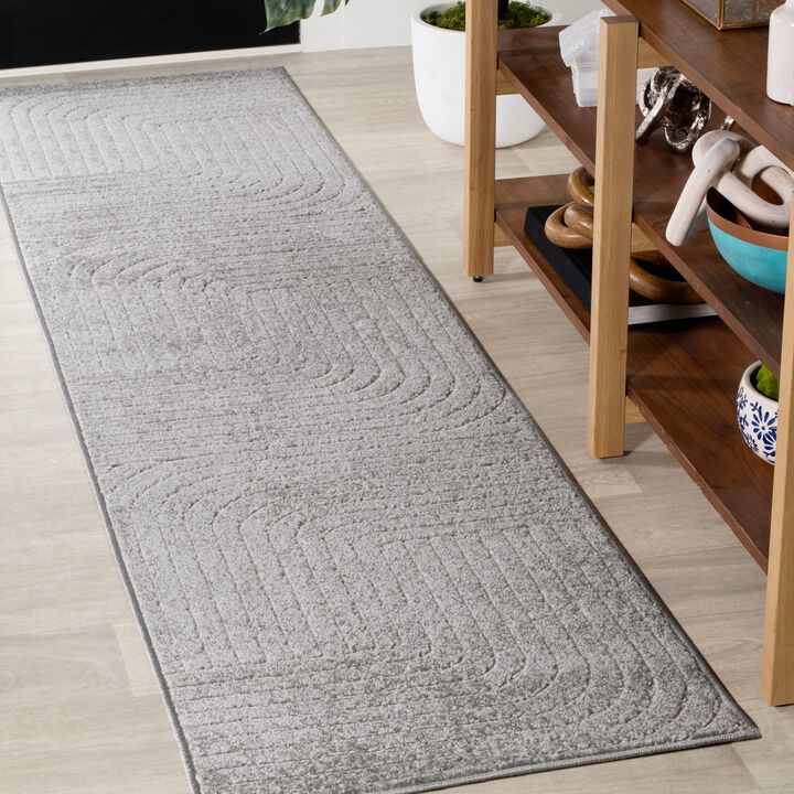 Odense High-Low Minimalist Angle Geometric Indoor/Outdoor Area Rug