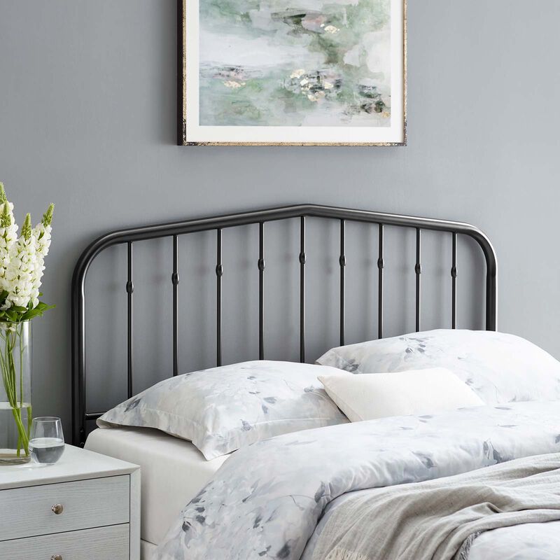 Modway - Lennon Queen Metal Headboard Black