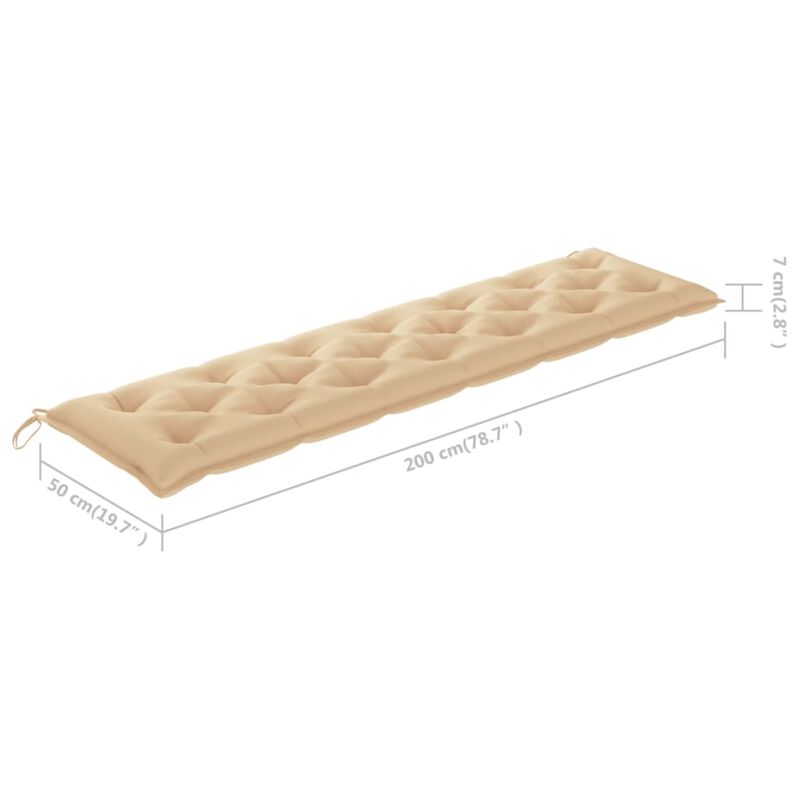 vidaXL Cushion for Swing Chair Beige 78.7" Fabric