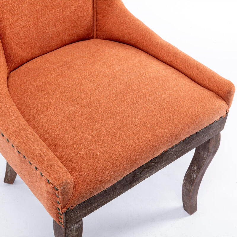 Set of 2 Ultra Side Dining Chairs, Orange