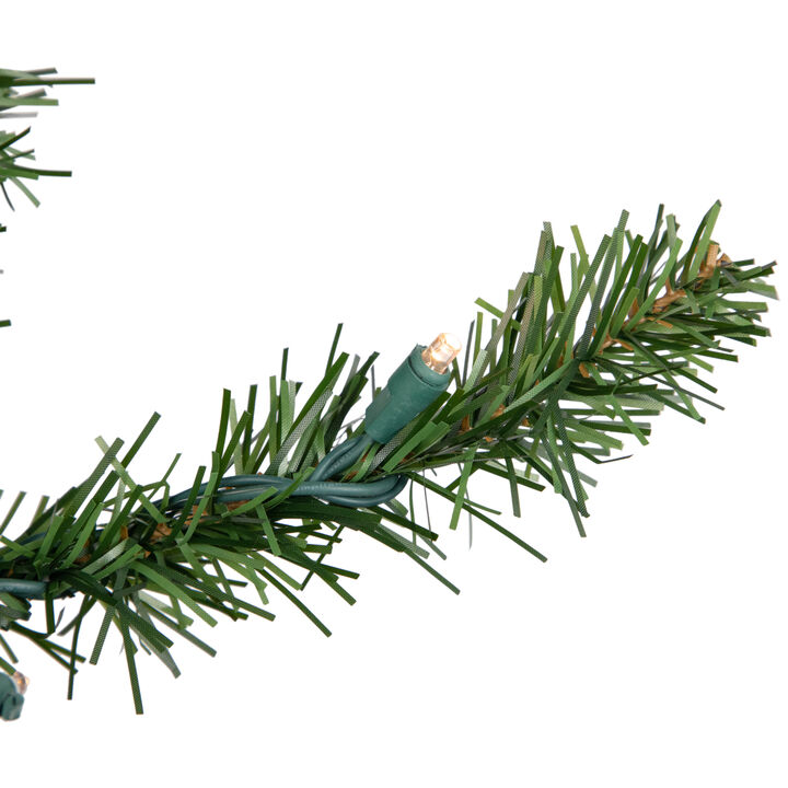 3' Pre-Lit Canadian Pine Artificial Christmas Tree  Clear LED Lights