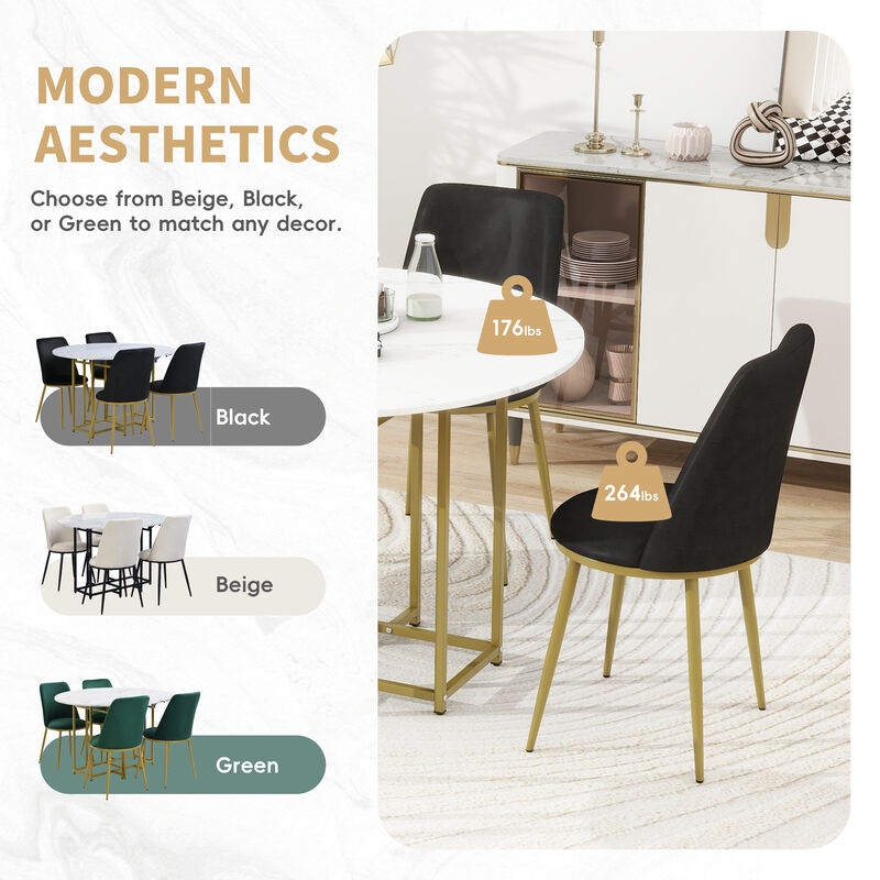 Merax 5-Piece Extendable Kitchen Dining Table Chairs Set