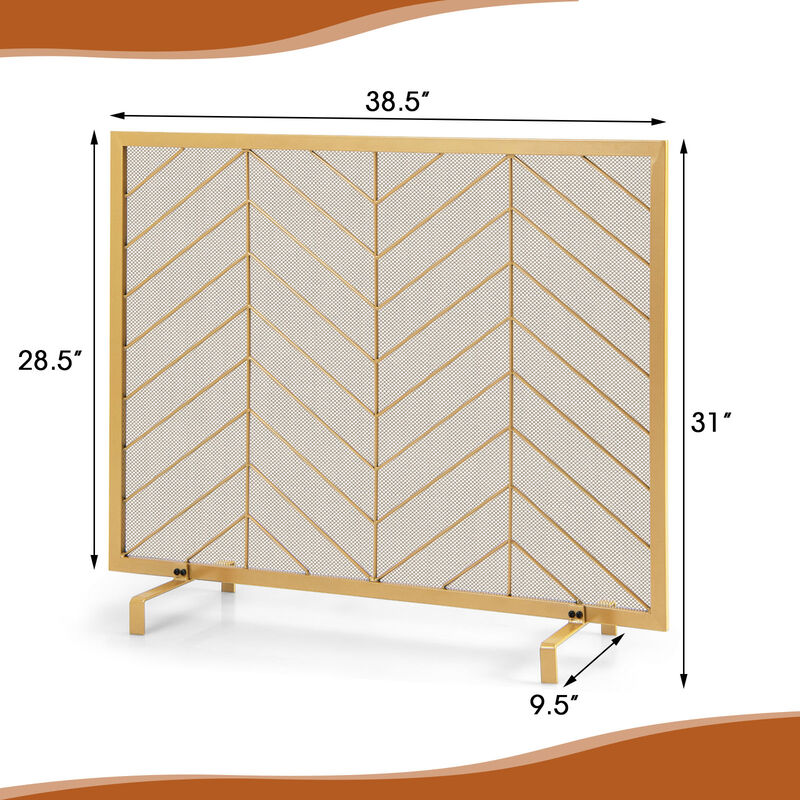 38 x 31 Inch Single Panel Fireplace Screen