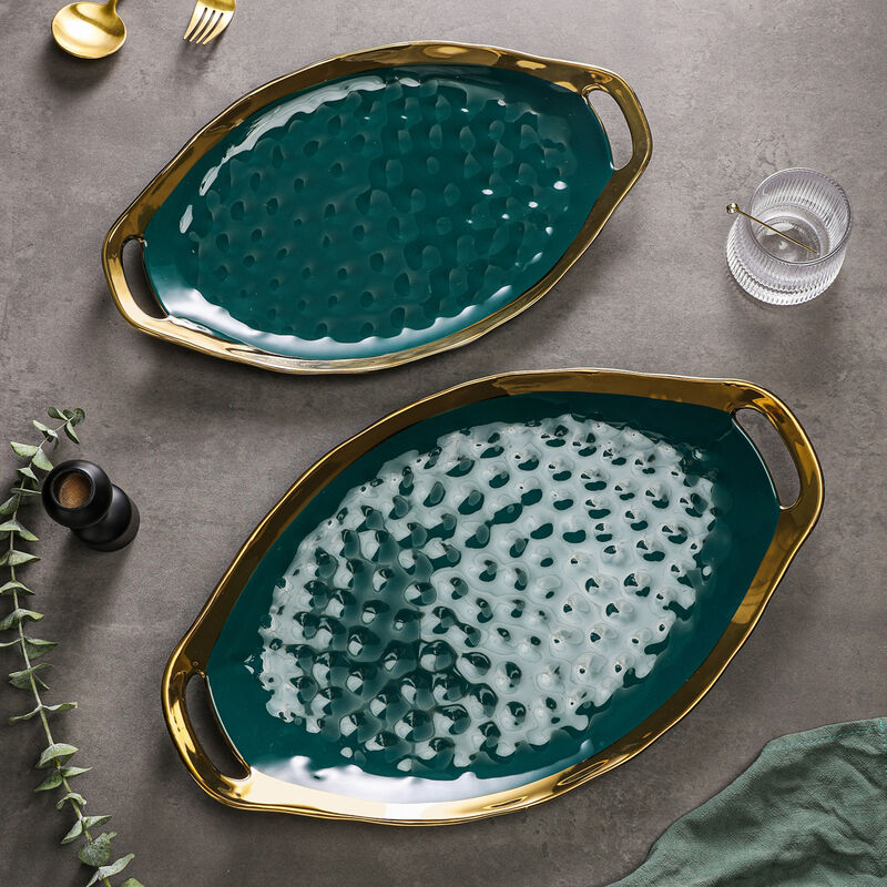 Stone Lain Florian Porcelain Serving Plate Set 2 Piece
