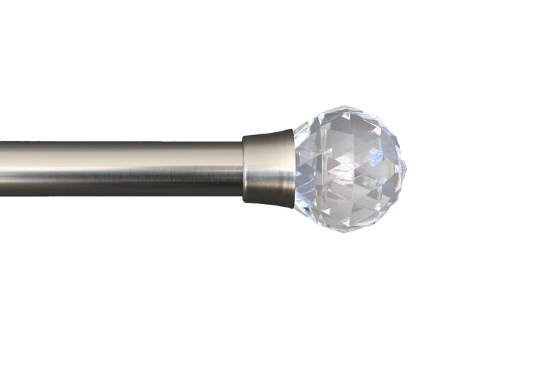 Linen Avenue Cut Acrylic Single Window Curtain Rod Set