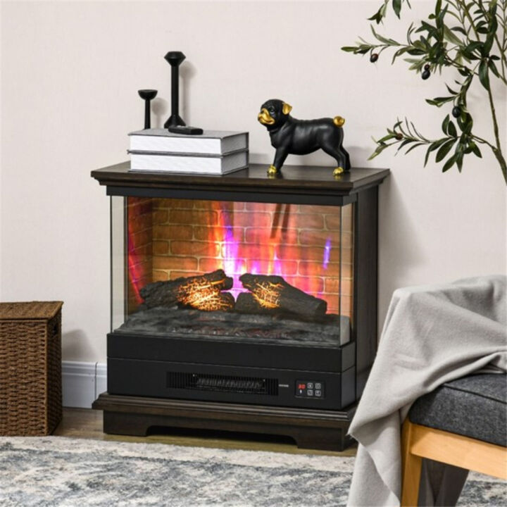 Electric Fireplace with Realistic Flame Effect, Ideal for Home, Office or Living Room