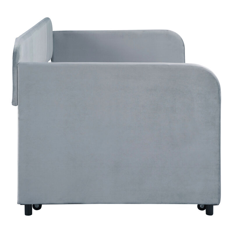 Merax Upholstered Daybed Sofa Bed With Trundle