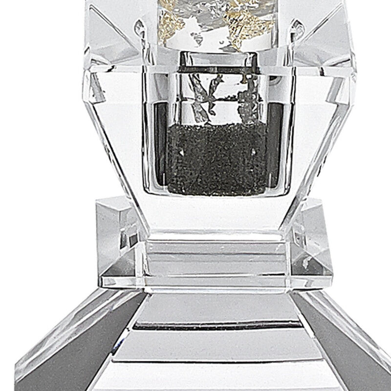 Hivvago Hand Crafted Crystal Pair Of Handcrafted Candle Holders