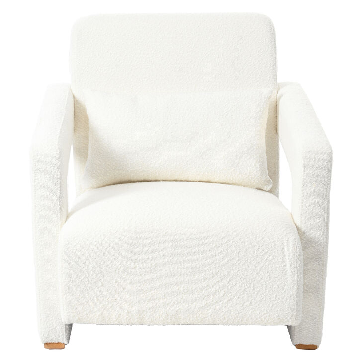 Merax Sleek Chenille Upholstered Accent Chair