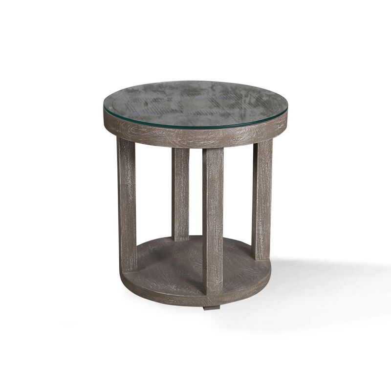 Parker House Furniture Parker House Crossings Serengeti Round Glass Top End Table