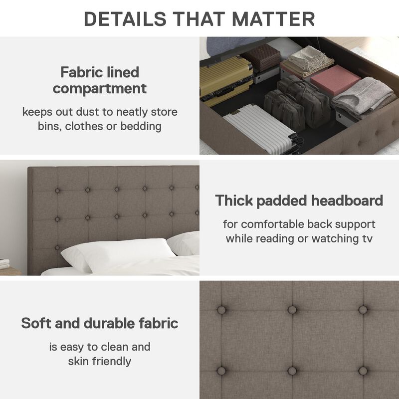 Sydney Upholstered Bed with Storage