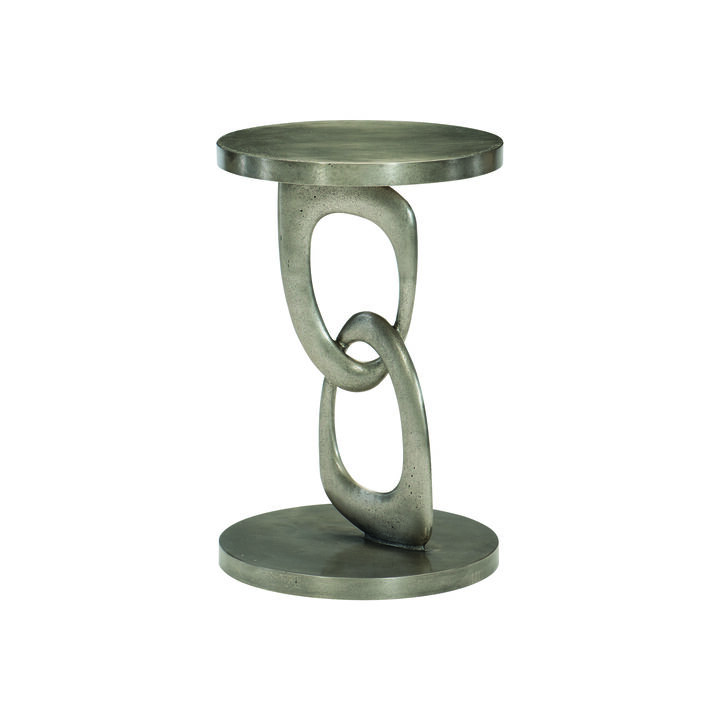 Linea Side Table with Sculptural Pedestal