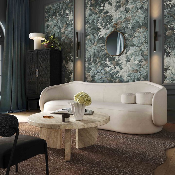 Circe Mauve Textured Velvet Sofa