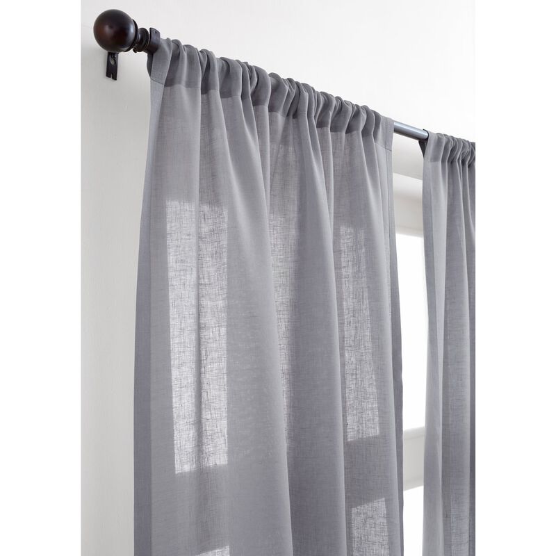 Solino Home 100% Pure Linen Sheer Curtain for Thanksgiving, Christmas