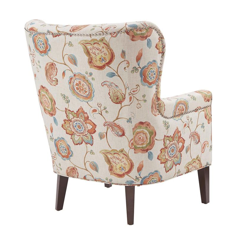 Belen Kox Transitional Accent Chair with High Back and Track Arms, Belen Kox
