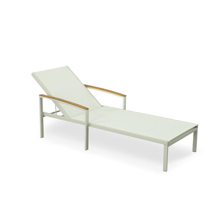 Carolina Living Braylee Reclining Chaise Lounge - Natural/White