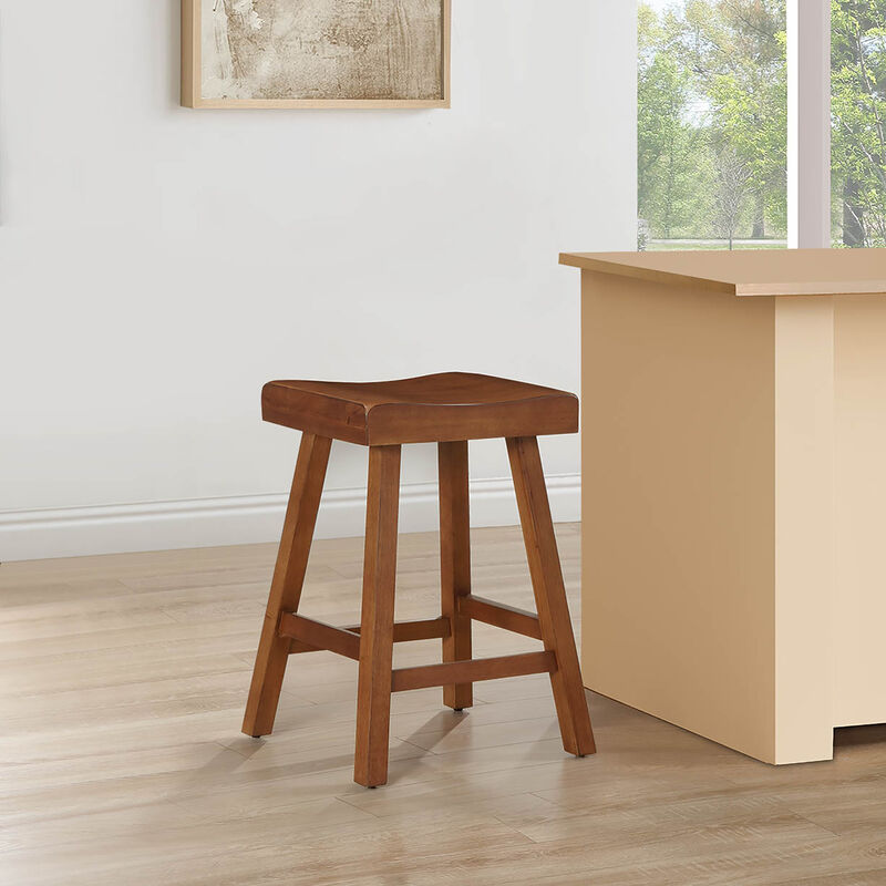 Jackson 24 in. Backless Wood Bar Stool