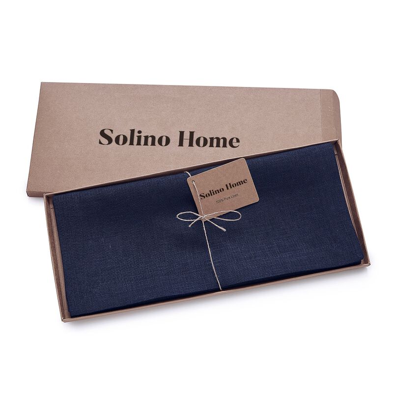 Solino Home 100% Pure Linen Table Runner | Fete for Valentine;s
