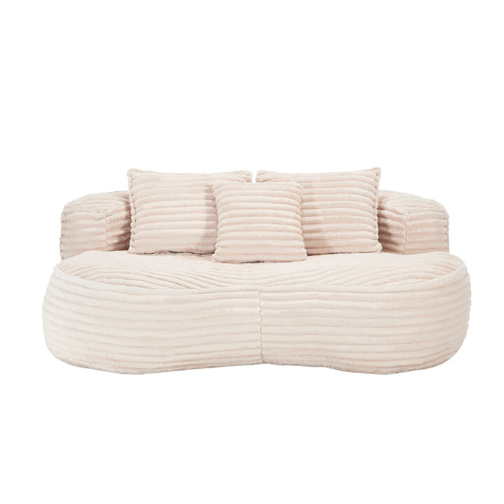 Merax Accent Bean Bag  Corduroy Lazy Sofa for Living Room