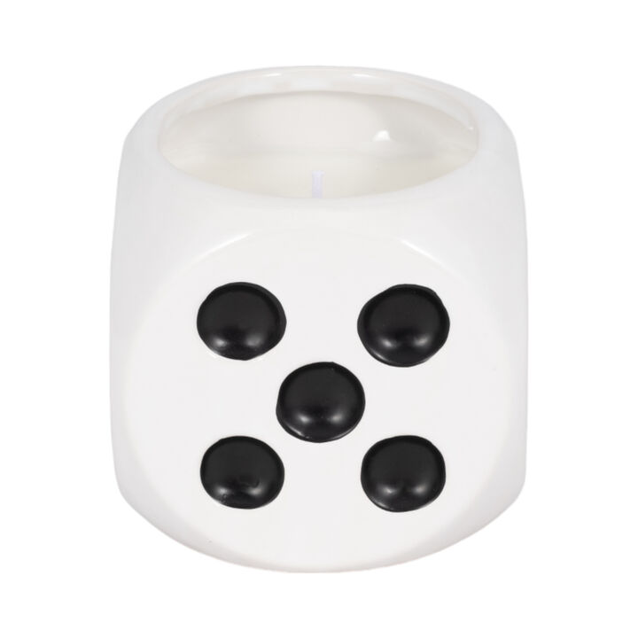 4" Stoneware Dice Candle, 9oz