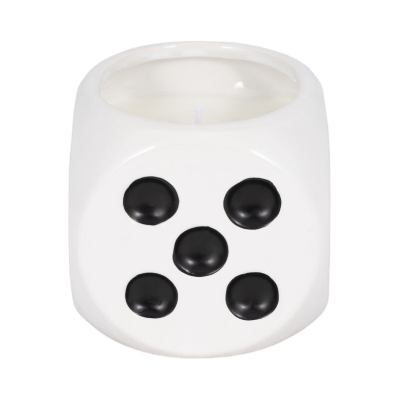 4" Stoneware Dice Candle, 9oz