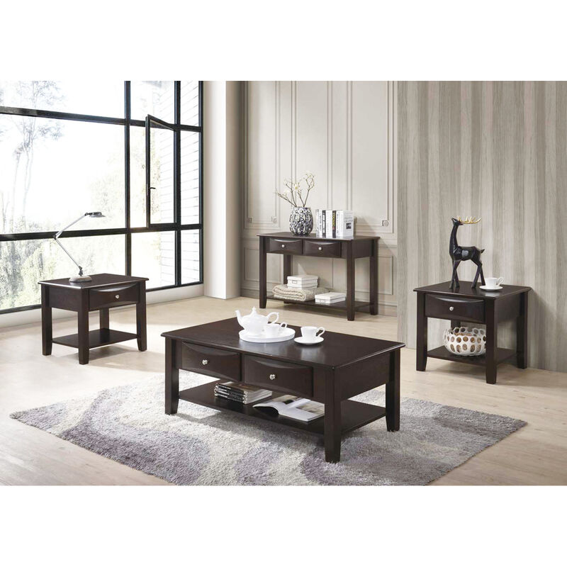 End Table Of One Drawer In Brown
