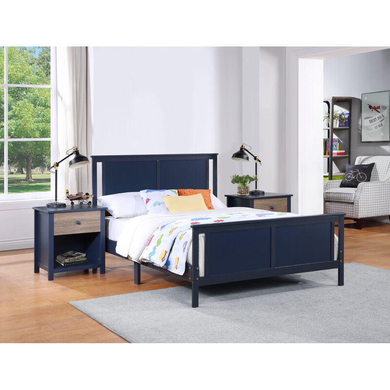 Connelly Full Bed Midnight Vintage Walnut